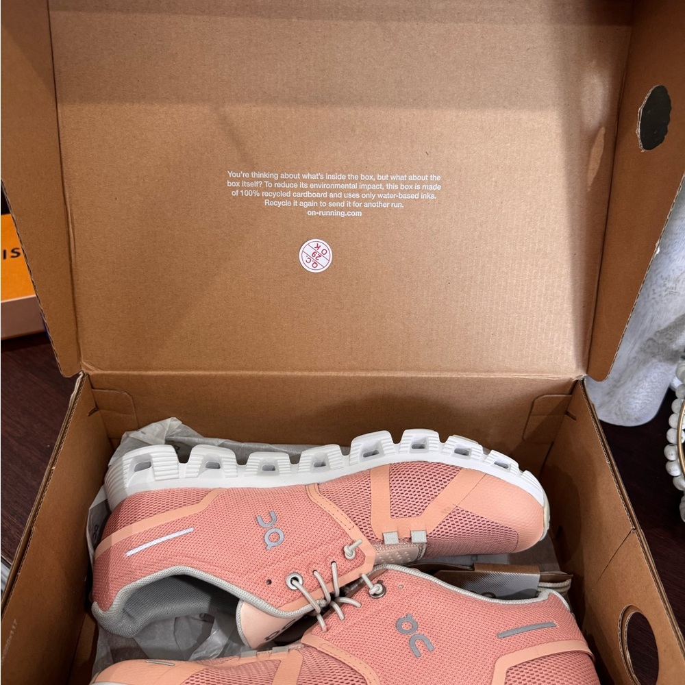 On Running Women's Shoes in Pink and White